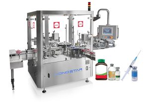 Étiqueteuse rotative à grande vitesse pour contenants pharmaceutiques et de diagnostic : MonoStar Pharma